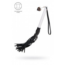 Плеть белая рукоять чёрные хлысты натуральная кожа 50 см Плеть белая рукоять чёрные хлысты натуральная кожа 50 см