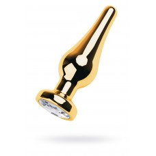 Анальная втулка конус золото с алмазным кристаллом 10 см Анальная втулка конус золото с алмазным кристаллом 10 см