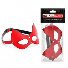 Маска кошки NotabuBDSM открытая красная Маска кошки NotabuBDSM открытая красная