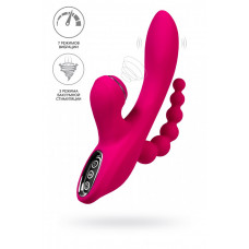 Вибростимулятор 3 в 1 Tripling силикон розовый 21 см Вибростимулятор 3 в 1 Tripling силикон розовый 21 см