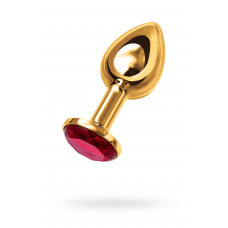 Анальная втулка с кристаллом Small Gold рубин 7,5 см Анальная втулка с кристаллом Small Gold рубин 7,5 см