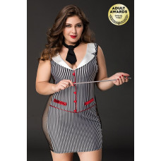 Костюм учительницы Candy Girl:платье, стринги, галстук, указка черный 2XL Костюм учительницы Candy Girl:платье, стринги, галстук, указка черный 2XL