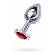 Анальная втулка с кристаллом Large красный 9 см Анальная втулка с кристаллом Large красный 9 см