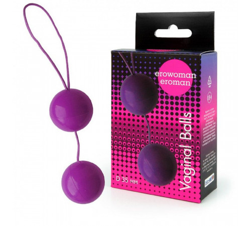 Вагинальные шарики Balls фиолетовые d 3,5 см