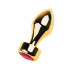 Анальная втулка с красным кристаллом Butt Plug Gold 10,8 см Анальная втулка с красным кристаллом Butt Plug Gold 10,8 см