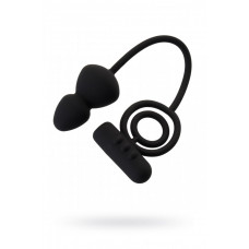 Анальная пробка с дополнительной стимуляцией Erotist силикон черная 6,5 см Анальная пробка с дополнительной стимуляцией Erotist силикон черная 6,5 см