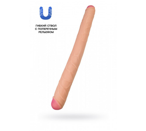 Фаллоимитатор RealStick Brutal Castor двусторонний телесный 56 cм