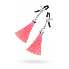 Зажимы на соски с кисточками из шелка Pecado розовые Зажимы на соски с кисточками из шелка Pecado розовые