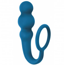 Анальная втулка с эрекционным кольцом Legend синий 10 см Анальная втулка с эрекционным кольцом Legend синий 10 см