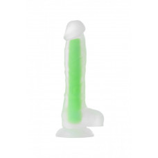 Фаллоимитатор светящийся в темноте зеленый 20 см Фаллоимитатор светящийся в темноте зеленый 20 см
