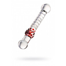 Фаллоимитатор Sexus Glass стеклянный с красными точками 21 см Фаллоимитатор Sexus Glass стеклянный с красными точками 21 см