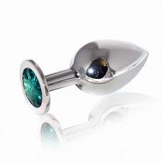 Анальная втулка с кристаллом Large изумруд 9 см Анальная втулка с кристаллом Large изумруд 9 см