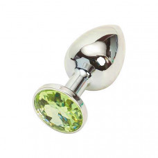 Анальная втулка с кристаллом Medium зеленый 8 см Анальная втулка с кристаллом Medium зеленый 8 см