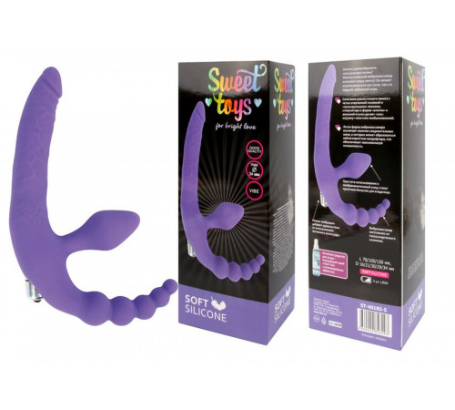 Страпон двойной Sweet toys фиолетовый 34 см