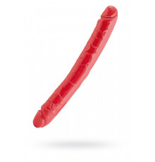 Двусторонний фаллоимитатор Black and Red красный 31 см