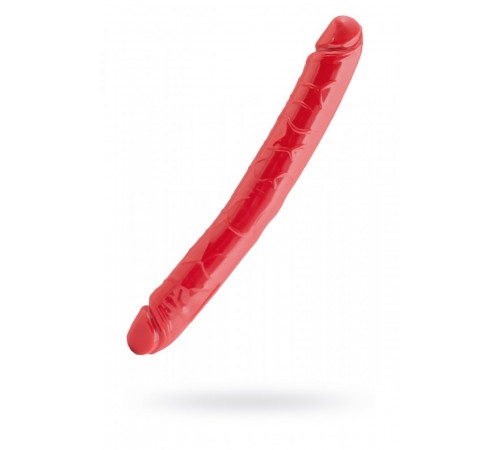 Двусторонний фаллоимитатор Black and Red красный 31 см