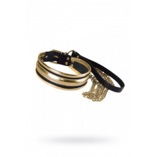 Ошейник Sitabella с поводком цепочкой золотистый кожа Ошейник Sitabella с поводком цепочкой золотистый кожа