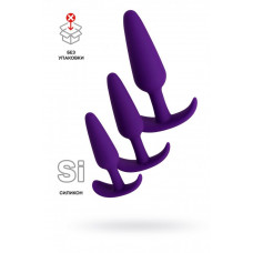 Набор анальных втулок силикон фиолетовые 3 шт (без упаковки)