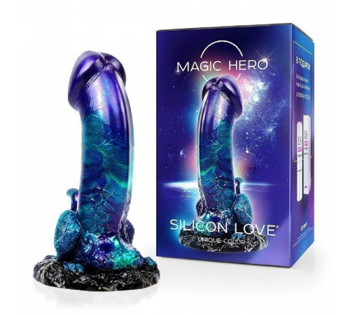 Фаллоимитатор с присоской Magic Hero разноцветный 19 см