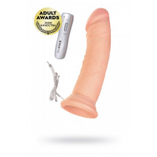 Вибратор 7 режимов вибрации на присоске телесный RealStick 18 см