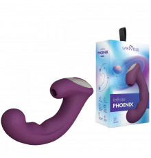 Вакуумный стимулятор клитора с вибратором Phoenix сливовый 18 см