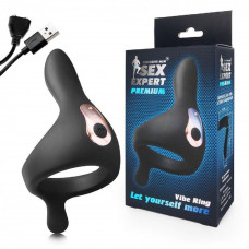 Эрекционное кольцо с вибрацией Sex Expert 10 режимов черное 4,8 см Эрекционное кольцо с вибрацией Sex Expert 10 режимов черное 4,8 см