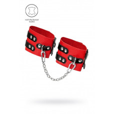 Оковы Pecado с двумя ремешками с люверсами красные 25 см Оковы Pecado с двумя ремешками с люверсами красные 25 см