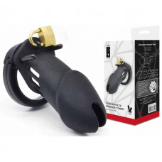 Насадка пояс верности мужская с замочком Power силикон черный Насадка пояс верности мужская с замочком Power силикон черный