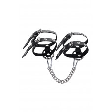 Оковы однослойные из двух ремешков Pecado черные Оковы однослойные из двух ремешков Pecado черные