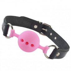 Кляп Sitabella силикон розовый 4,4 см ремешок черный лак Кляп Sitabella силикон розовый 4,4 см ремешок черный лак