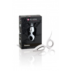 Анальная пробка с электростимуляцией Mystim Romeo белый 3 см