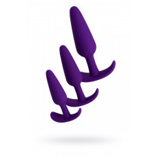 Набор анальных втулок силикон фиолетовые (без упаковки) Набор анальных втулок силикон фиолетовые (без упаковки)