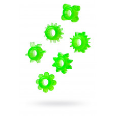 Набор из зеленых эрекционных колец 6 шт Набор из зеленых эрекционных колец 6 шт