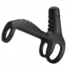 Насадка кольца на пенис с вибрацией Pretty Love черный 11 см Насадка кольца на пенис с вибрацией Pretty Love черный 11 см