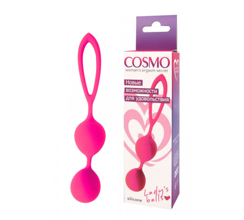 Вагинальные шарики Cosmo розовые 17 см
