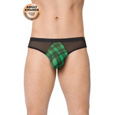 Трусы мужские SoftLine Collection с клетчатой вставкой черные XL