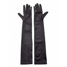 Перчатки трикотажные длинные черные Перчатки трикотажные длинные черные