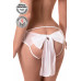 Эротические трусики из стрейч-сетки с бантом белые 46-48 в пакете