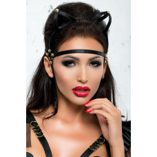 Маска с ушками открытая черная Маска с ушками открытая черная