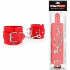 Оковы Notabu BDSM с кольцами и цепью красный Оковы Notabu BDSM с кольцами и цепью красный