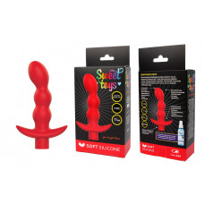 Вибромассажер анальный Sweet Toys красный 14,5 см Вибромассажер анальный Sweet Toys красный 14,5 см