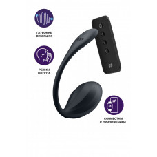 Виброяйцо Satisfyer Ribbed Petal с пультом ДУ черное 7,8 см Виброяйцо Satisfyer Ribbed Petal с пультом ДУ черное 7,8 см