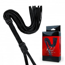 Плеть Notabu BDSM велюровая кожа черная 55 см Плеть Notabu BDSM велюровая кожа черная 55 см