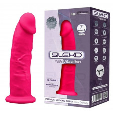Вибростимулятор-насадка для страпона SileXD Model 2 7 фуксия 17,5 см