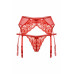 Трусы и пояс для чулок красные M/L