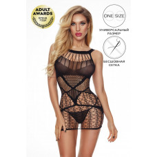 Платье-сетка и стринги Candy Girl Cherish черные OS Платье-сетка и стринги Candy Girl Cherish черные OS
