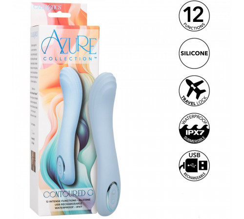 Вибромассажер для точки G Azure Collection Contoured G голубой 22,75 см