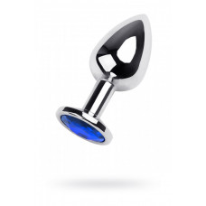 Анальная втулка с кристаллом Medium синий 8 см Анальная втулка с кристаллом Medium синий 8 см