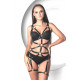 Боди портупея Angerona кожа черный L/XL