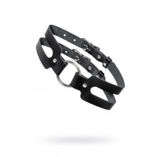 Чокер-ошейник из двух ремешков натуральная кожа чёрный Чокер-ошейник из двух ремешков натуральная кожа чёрный